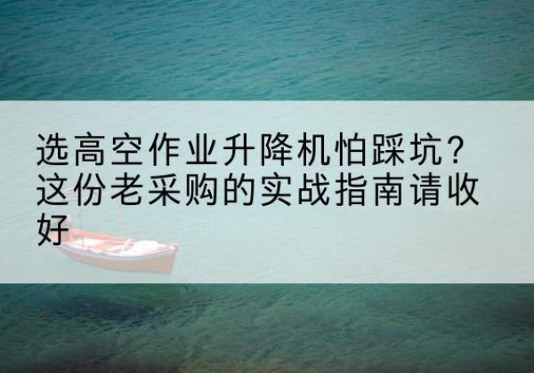 白碱滩高空作业升降机厂家推荐-选高空作业升降机怕踩坑？这份老采购的实战指南请收好